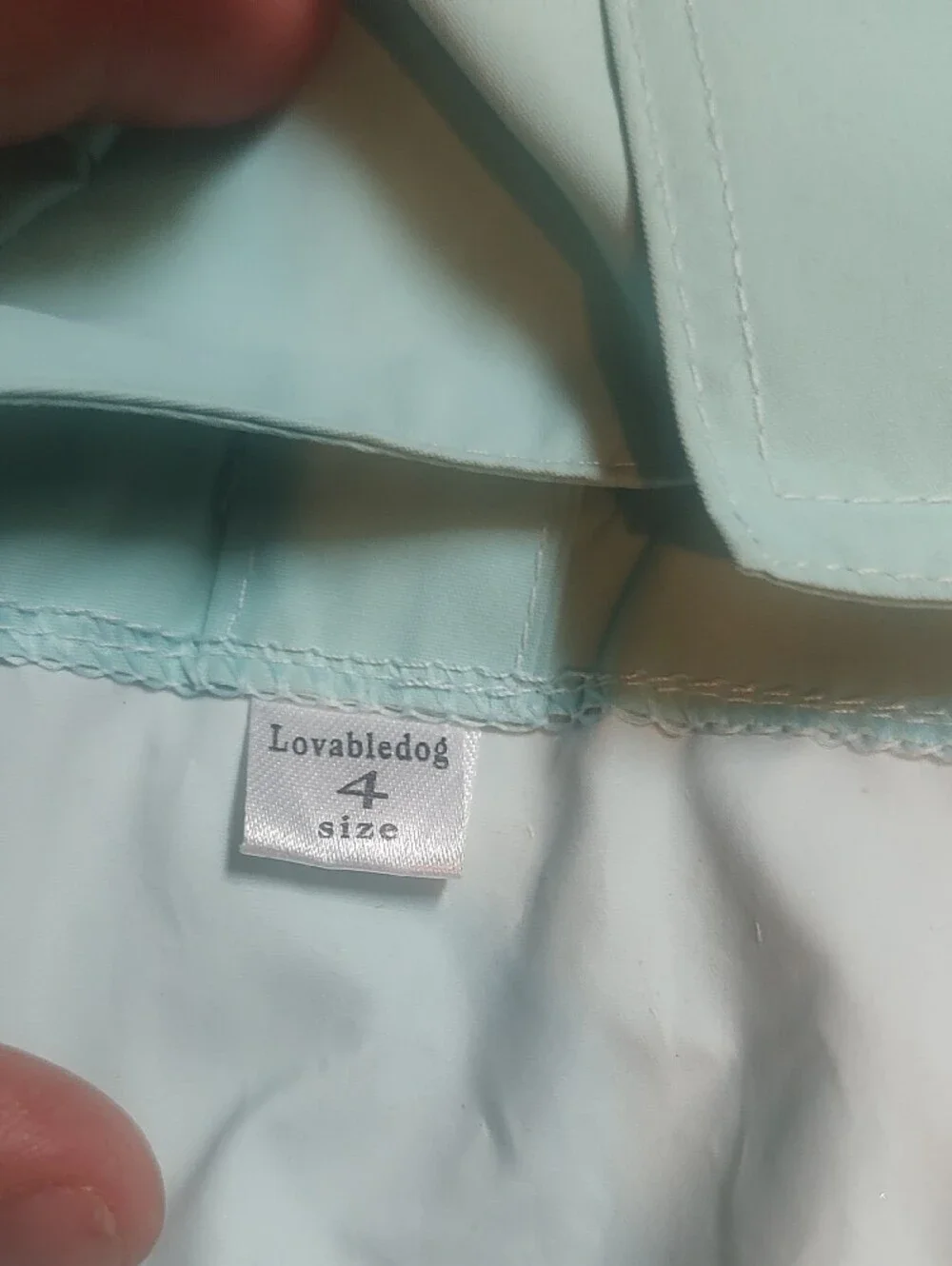 FBI Working Dog USA Light Blue Kids Dog Raincoat 18 Long X 9  New No Tag Small